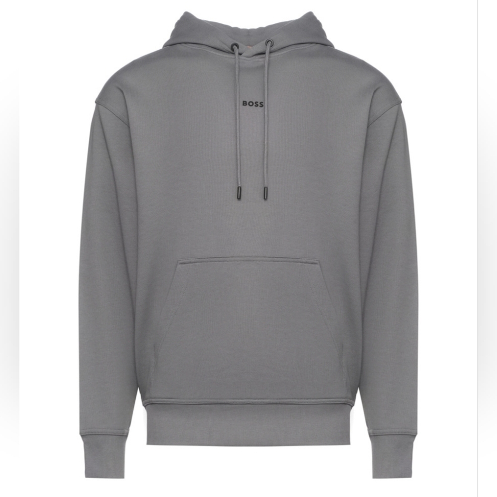 NWT Hugo Boss WeSmallhood" Fleece Hoodie Grey SZ MEDIUM
